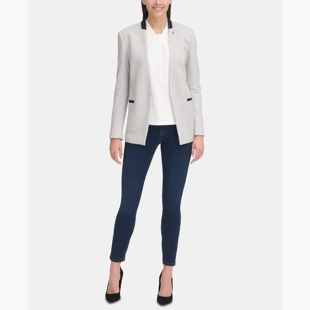 New TOMMY HILFIGER Elbow-Patch Blazer sz 14 NWT - Picture 5 of 16